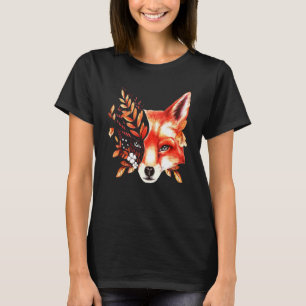 Fall Fox Beautiful Animal Hello Autumn T-Shirt