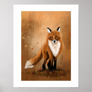 Fall Fox Poster
