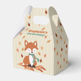 Fall Fox Woodland Birthday Favour Box