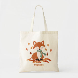 Fall Fox Woodland Birthday Tote Bag