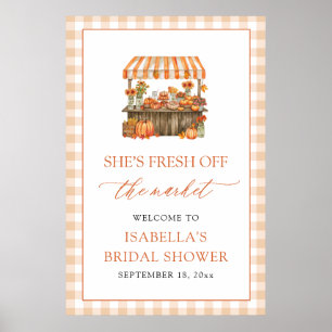 Fall Fresh Off the Market Bridal Shower Welcome Poster