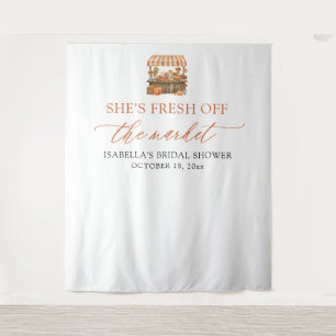 Fall Fresh Off the Market Bridal Shower Welcome Tapestry