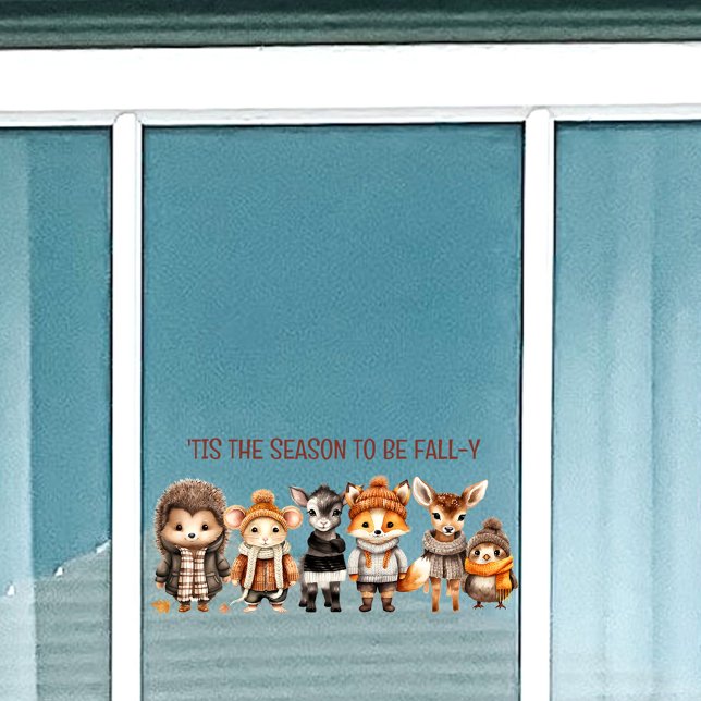Fall Friends Cute Animals Text Window Cling (Fall Friends Cute Animals Text Window Cling)