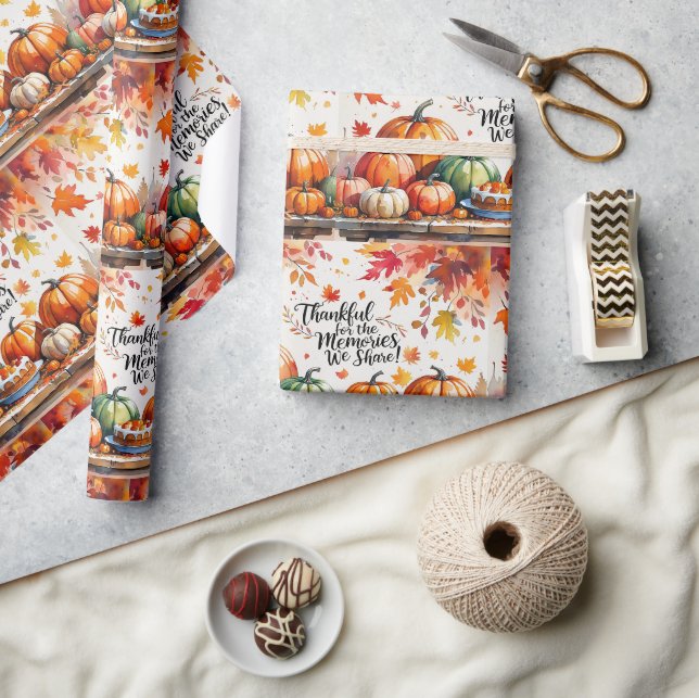 Fall friendsgiving  wrapping paper (Crafts)