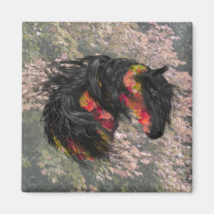 Fall Friesian Horse Magnet