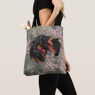 Fall Friesian Horse Tote Bag