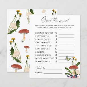 fall fungi baby shower - Guess the price Game