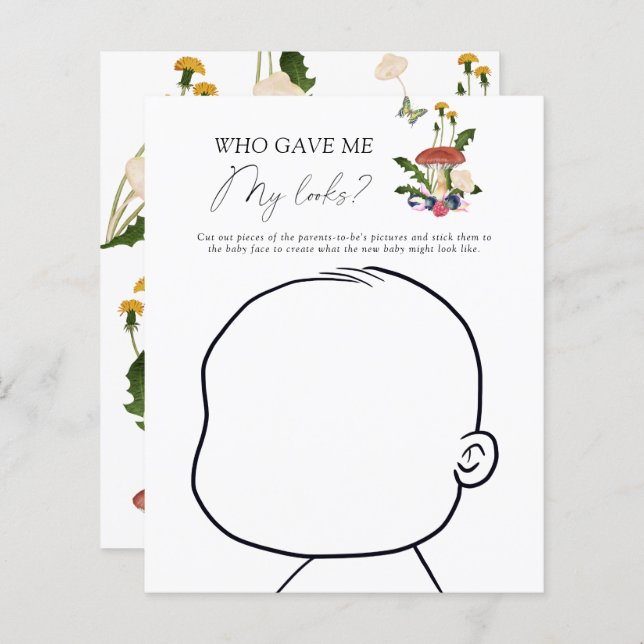 fall fungi - Who gave me my looks baby game (Front/Back)