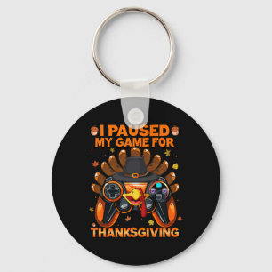 Fall Gaming Controller Turkey Funny Boy Kids Key Ring