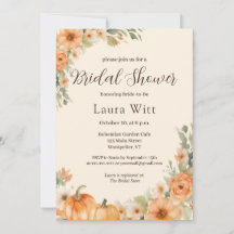 Fall Garden Elegant Floral Bridal Shower 