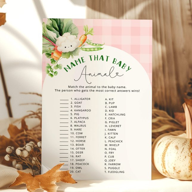 Fall garden Name the baby animal baby shower game (Creator Uploaded)