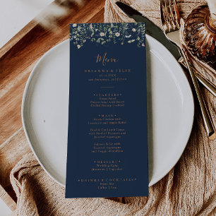 Fall Garden Wildflower Minimalist Dinner Menu