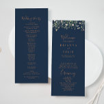 Fall Garden Wildflower Minimalist Wedding Program<br><div class="desc">This fall garden wildflower minimalist wedding program is perfect for a rustic wedding. The design features pink,  blush,  rose and purple hand-painted wild flowers with butterflies.</div>
