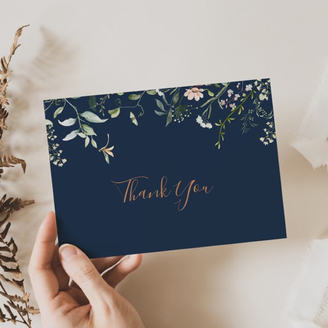 Fall Garden Wildflower Thank You Postcard (Creator Uploaded)