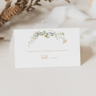 Fall Garden Wildflower Wedding Place Card