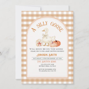 Fall Gender Neutral Silly Goose Baby Shower Invitation