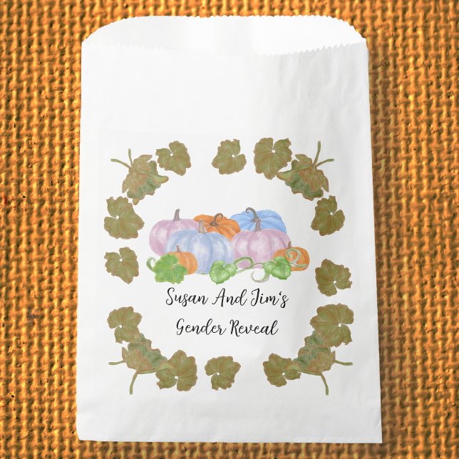 Fall Gender Reveal Little Pumpkin Theme  Favour Bag (Creator Uploaded)