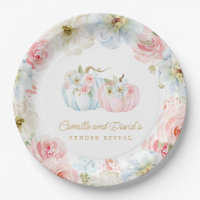 Fall Gender Reveal Pink and Blue Pumpkins