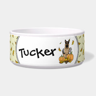 Fall German Shepherd Dog (black tan) Pumpkins Cute