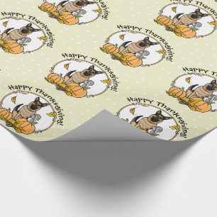 Fall German Shepherd Dog (black tan) Pumpkins Cute Wrapping Paper