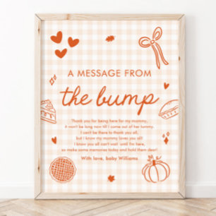 Fall Gingham Cutie Pie A Message From The Bump Poster