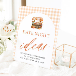 Fall Gingham Fresh Off The Market Date Night Ideas Pedestal Sign