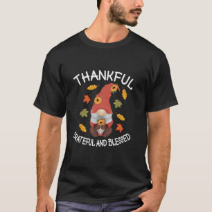 Fall Gnome Autumn Thankful Grateful Blessed Men Wo T-Shirt
