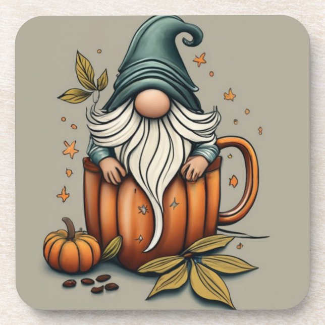 Fall gnome coaster (Front)
