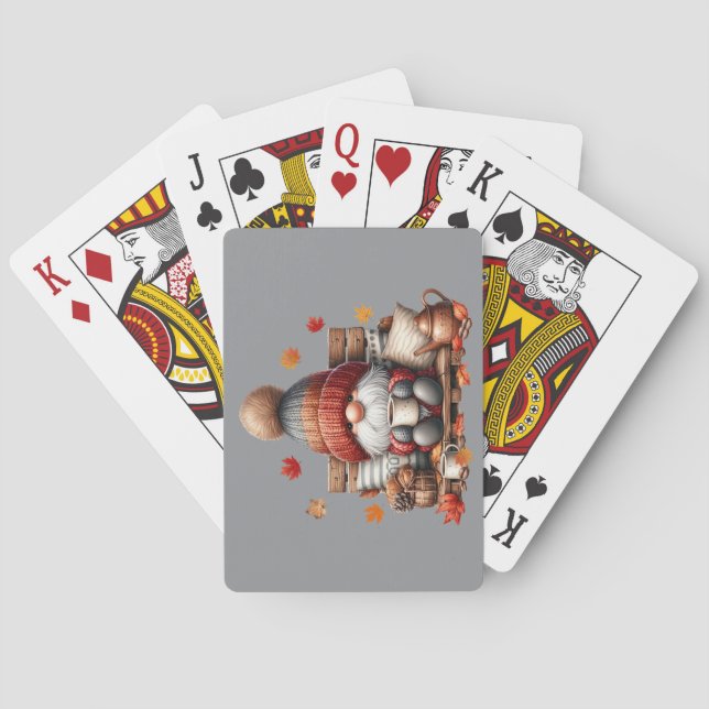 Fall Gnome Playing Cards (Back)