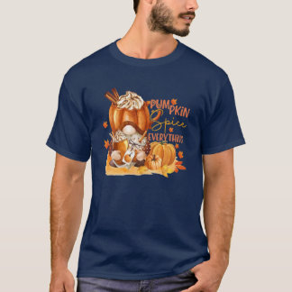 Fall Gnome Pumpkin Spice Everything Cute Gnome Hal T-Shirt