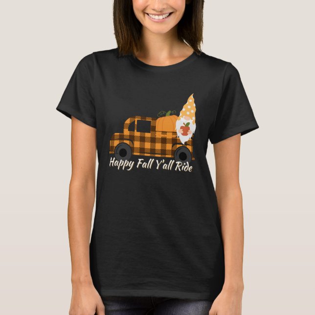 Fall Gnome Shirt | Happy Fall Y'All Gnomes | Gnome (Front)