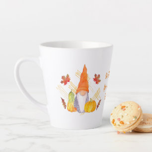 Fall Gnome Thanksgiving  Latte Mug