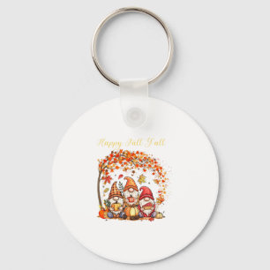 Fall Gnomes Happy Fall Yall Autumn Leaves Tree Tha Key Ring