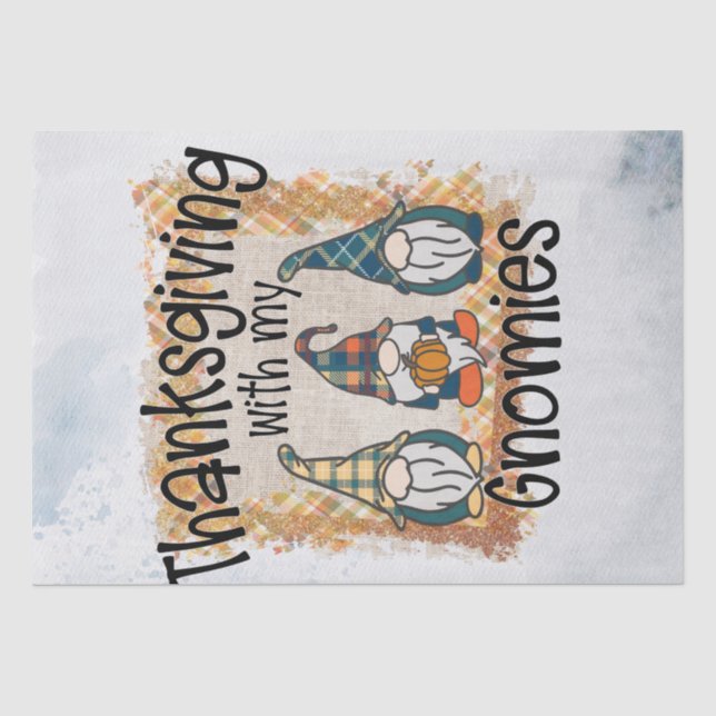 Fall Gnomes Tissue Paper (Front)