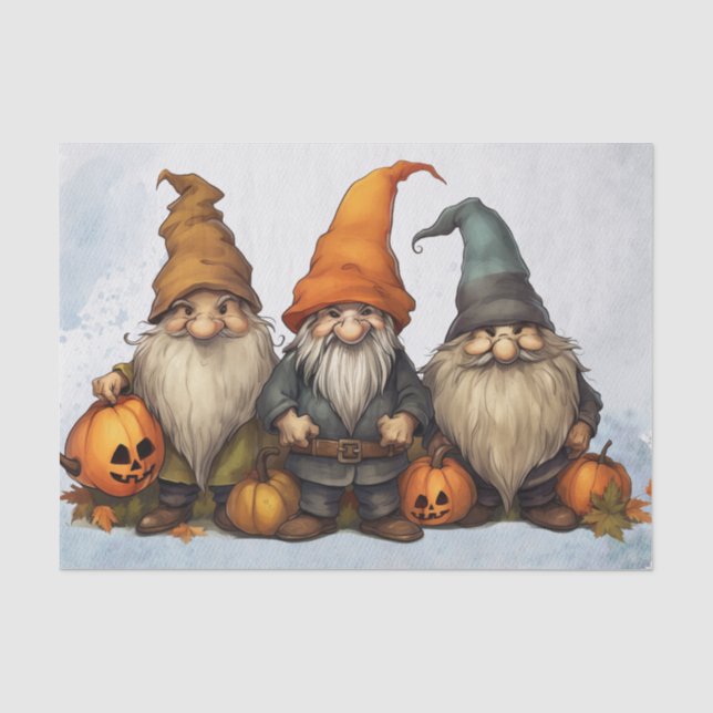 Fall Gnomes Tissue Paper (Front)