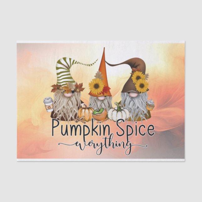 Fall Gnomes Tissue Paper (Front)