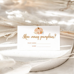 Fall gold foil pumpkin how many pumpkins enclosure card