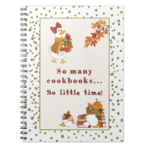 Fall Goose Cookbook Collector Cute Notebook