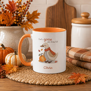 Fall Goose Whimsical Farmhouse Coffee Mug