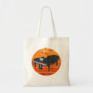 Fall Grand Piano Pianist Autumn Musician Tote Bag