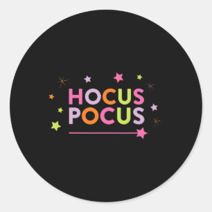 Fall Graphic Tees - Hocus Pocus Pink  Classic Round Sticker