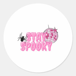 Fall Graphic Tees - Spooky Disco Party Classic Round Sticker