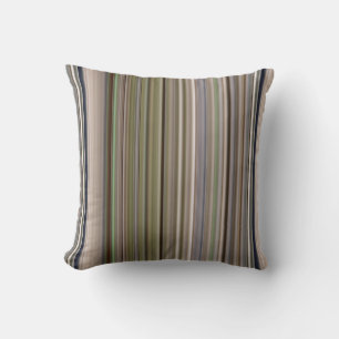 Fall Grasses Brown and Green Stripe Cushion
