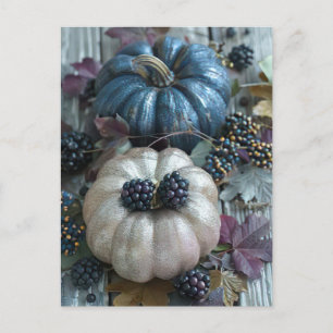 fall greeting card elegant pumpkins
