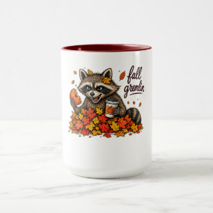 Fall Gremlin Racoon Thanksgiving Design Mug