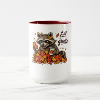 Fall Gremlin Racoon Thanksgiving Design Mug