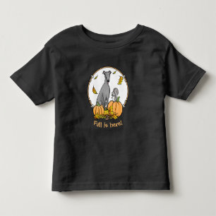 Fall Greyhound (grey) Dog Pumpkins Leaves Funny Toddler T-Shirt