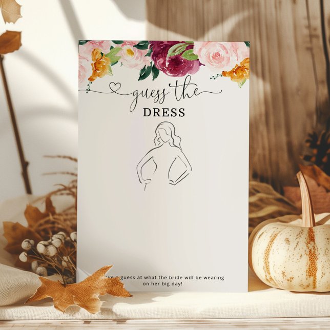 Fall Guess the dress bridal shower game (Creator Uploaded)