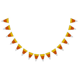 Fall Halloween Glittery Candy Corn Bunting