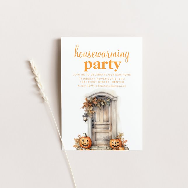 Fall Halloween Housewarming Party Invite (Creator Uploaded)